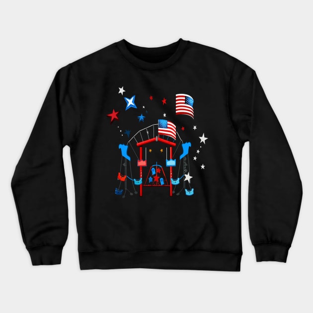 Patriotic Playground Crewneck Sweatshirt by JH Mart